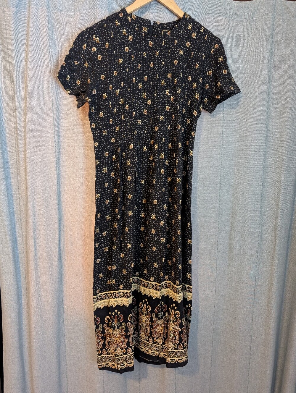 Black and Gold Patterned Dress